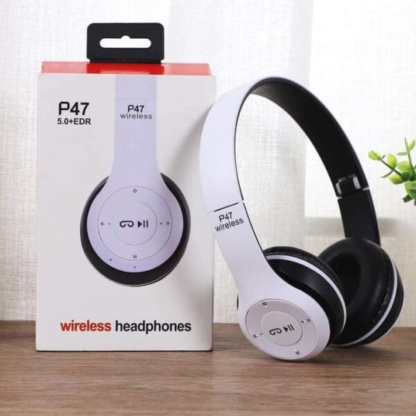 سماعات P47 Wireless بلون أبيض الأنيق!